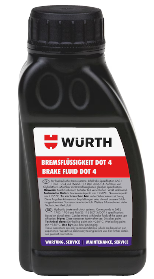 Bremsflüssigkeit DOT 4 für hydraulische Bremssysteme I 0,25 l