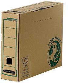 BANKERS BOX Archivschachtel Bankers Box® Earth Series 8,3 x 25,4 x 31,9 cm (B x H x T) DIN A4 mit Archivdruck Karton 100 % recycelt braun