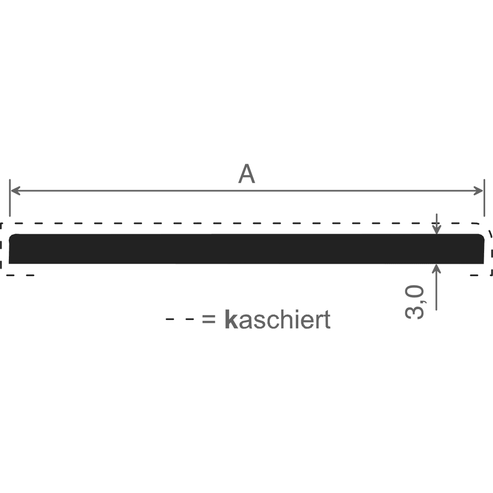 20 mm Flachprofil weiß (VE 10)