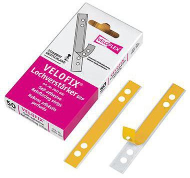 VELOFLEX Lochverstärker Veloflex VELOFIX® 15 x 105 mm (B x H) transparent 50 St./Pack.