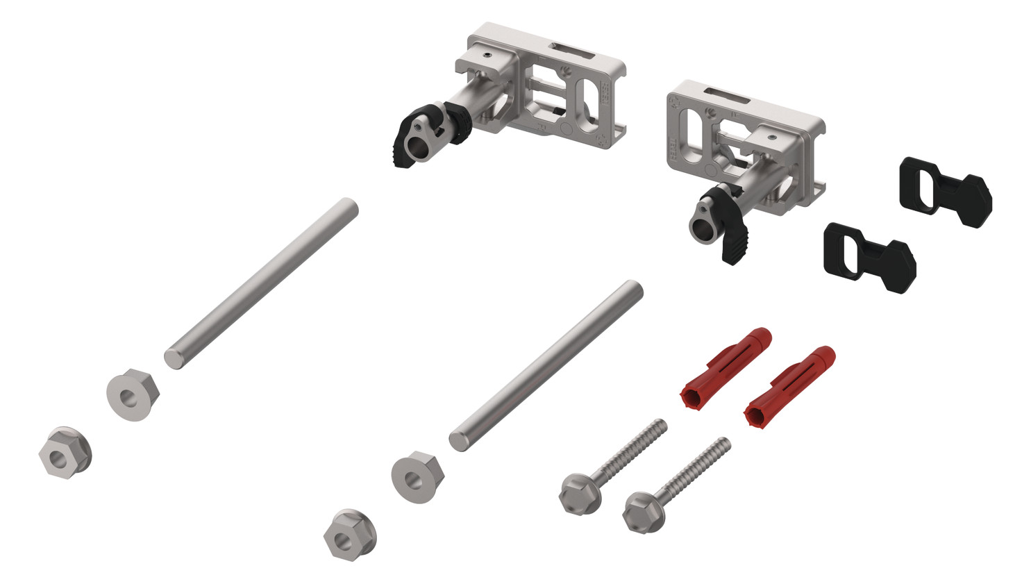 TECEprofil Modulbefestigung mit Tiefenverstellung u. Schnellverschluss