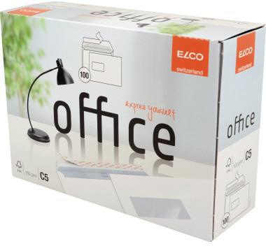 ELCO Versandtasche ELCO Office DIN C5 229 x 162 mm (B x H) mit Fenster 100g/m² mit Haftklebung Papier hochweiß 100 St./Pack.