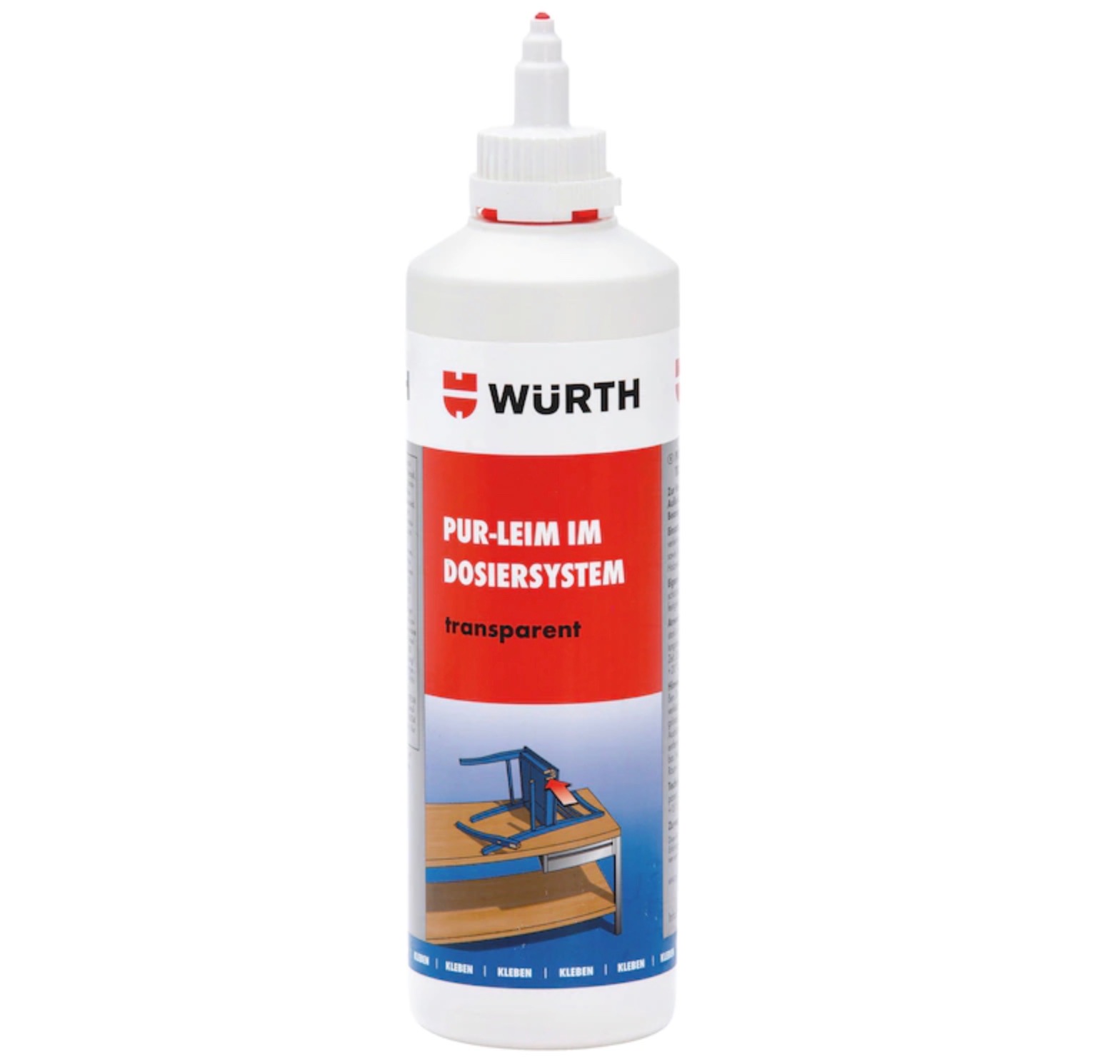 Würth PUR PU Leim Holzleim Holzkleber Transparent 500g