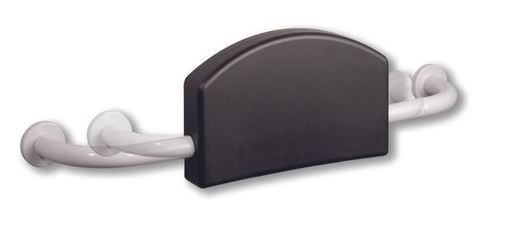 Hewi - Rückenstütze, reinweiß, schwarzes Polster, mit Befestigung