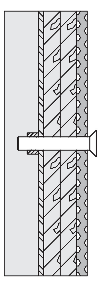Hewi-Befestigung 13,2 zur Befestigung an Leichtbauwänden