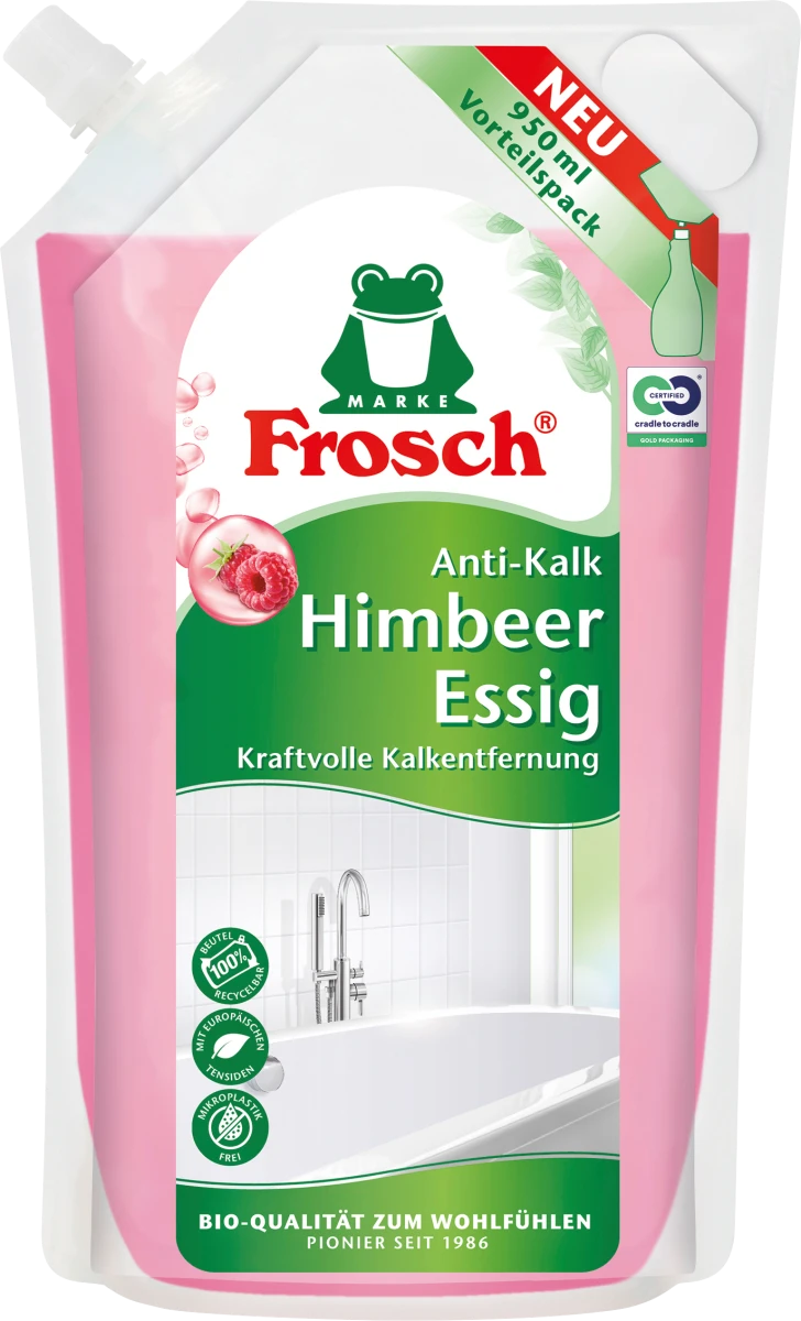 Kalkreiniger Himbeer-Essig Nachfüllpack, 950 ml