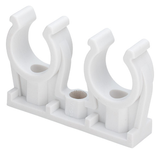 Rohr-Doppelclips 22 mm