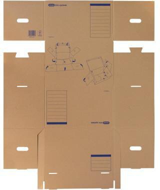 ELBA Archivbox ELBA tric 54,5 x 32 x 36 cm (B x H x T) DIN A4 mit Archivdruck Wellpappe naturbraun