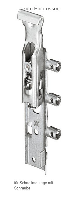 Schrankaufhänger, Oberschrank, zum Einpressen I Rechts