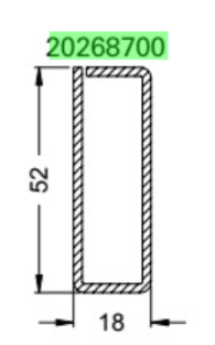 20268700 Verstärkungsprofil 18/52/2 I RG125