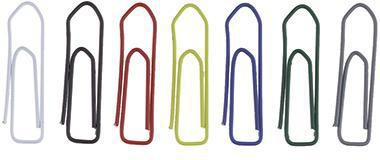 ALCO Büroklammer ALCO spitze Form 26mm Metall lackiert farbig sortiert 500 St./Pack.