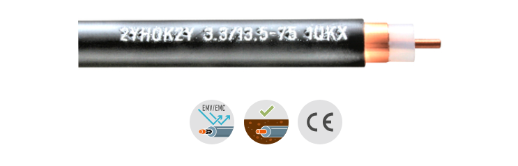 A-2Y/O/K2Y Breitband-Kommunikationskabel  3,3/13,5 mm (VE=100 m)