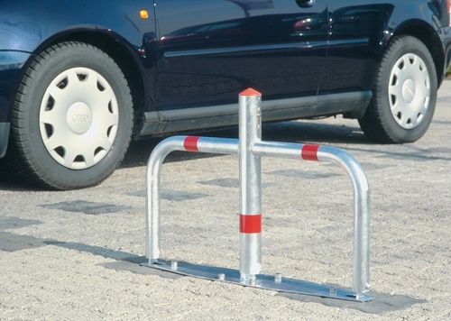 Sperrb.H.500mm silber,m.roten Reflexstre