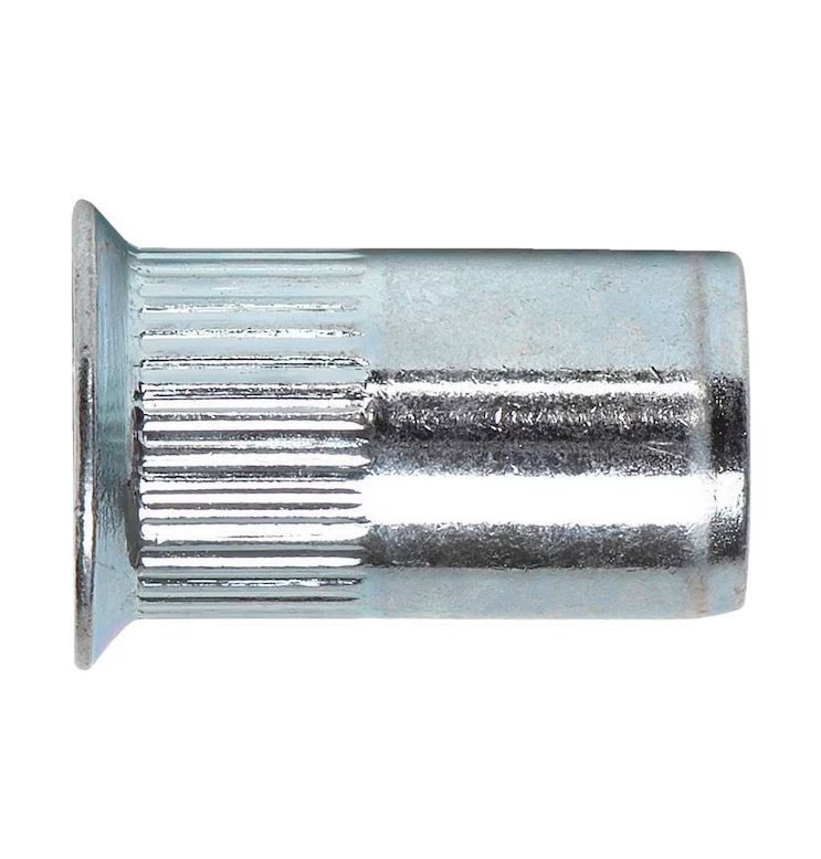 M10 Einnietmutter mit Schafträndelung  I 2,0-4,5 mm