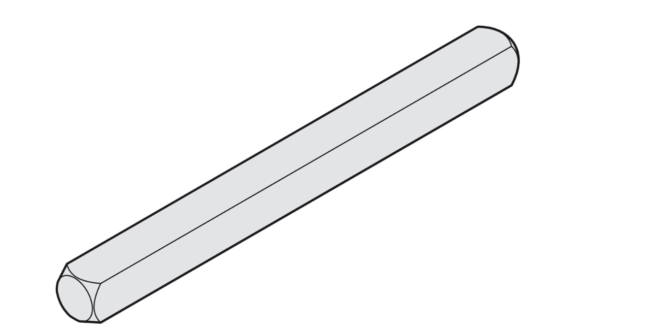 100 mm I Vierkantstift, Drückerstift 8 mm – Vollstift