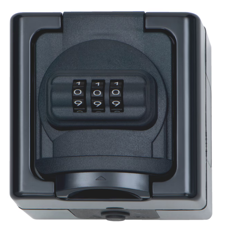 ELMO® AP-Feuchtraum Schutzkontakt-Steckdose mit Zahlenschloss