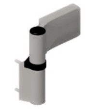 Haustürband DIN links Typ 7 Schüco Accent grau RAL 9465