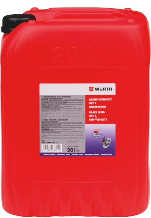 Bremsflüssigkeit DOT 4 niederviskos für hydraulische Bremssysteme I 20 l