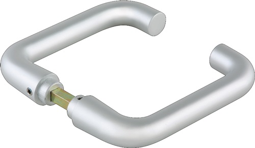 Glastürdrückerpaar Rundform LM niro elox