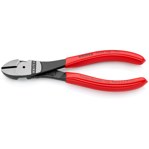 KNIPEX 180 mm Kraft-Seitenschneider mit Kunststoff überzogen