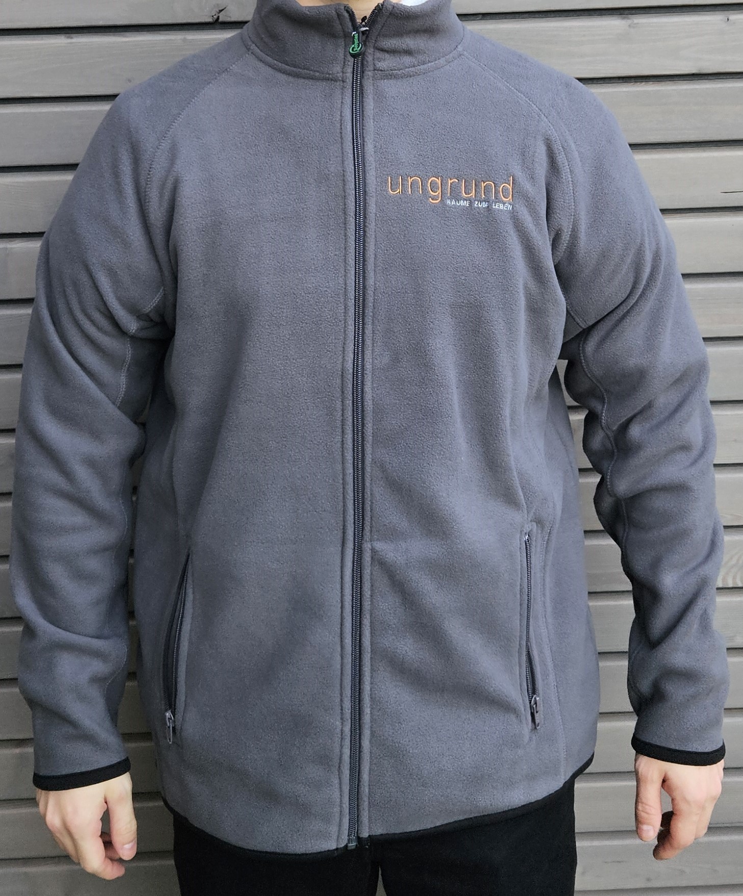 "Ungrund" Fleecejacke Grau | Größe: