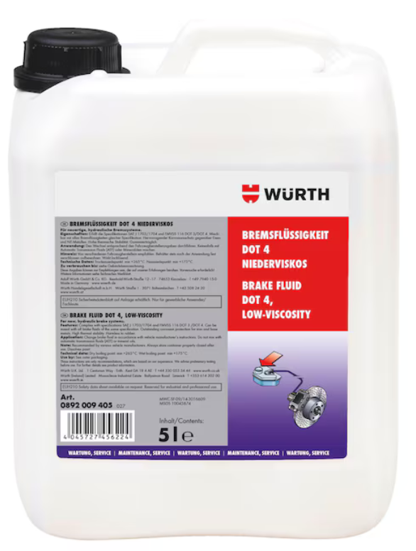 Bremsflüssigkeit DOT 4 niederviskos für hydraulische Bremssysteme I 5 l