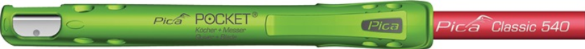Köcher Pocket f.Blei-/Markierstifte m.Spitzmesser m.1 Zimmermannsbleistift PICA