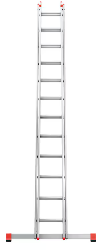 Alu-Schiebeleiter 2-teilig I 2x12 Stufen