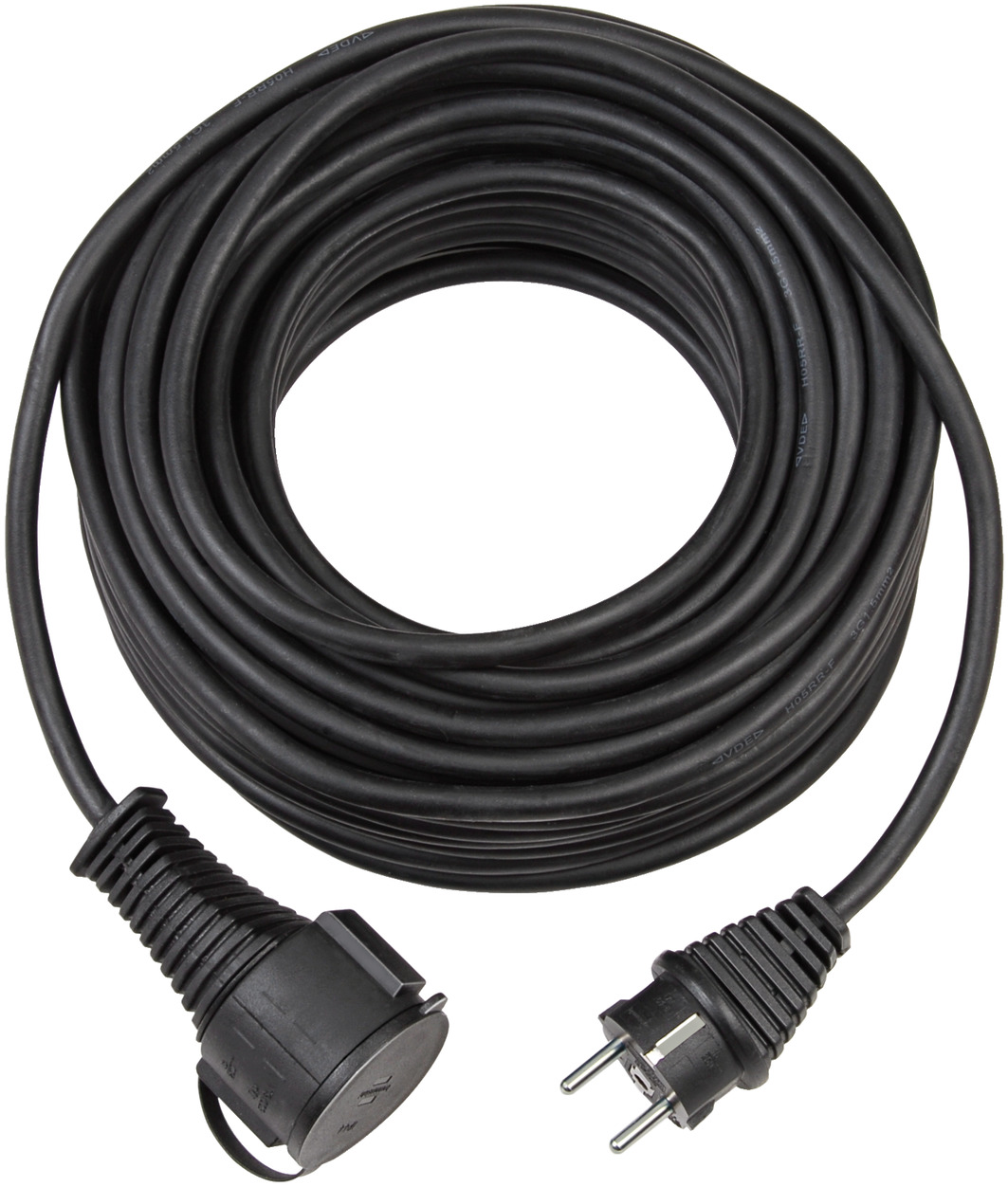 BREMAXX® Outdoor-Verlängerungskabel 10m Kabel in schwarz IP44
