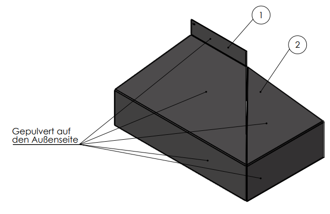 Fassadenriegel Ecke /Links