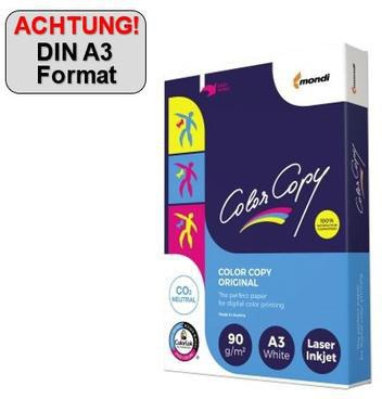 COLOR COPY Kopierpapier Color Copy DIN A3 90g/m² elementar chlorfrei gebleicht holzfrei weiß 500 Bl./Pack.