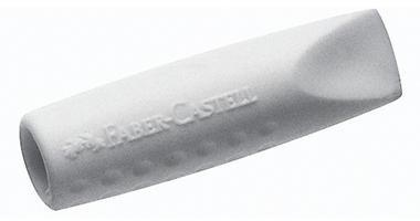 FABER-CASTELL Radierer Faber-Castell ERASER CAP GRIP 2001 Bleistifte Buntstifte 1 x 1 x 4 cm (B x H x L) Kunststoff grau/weiß 2 St./Pack.