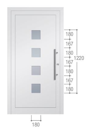 Türfüllung Typ 10 auf Maß zugeschnitten