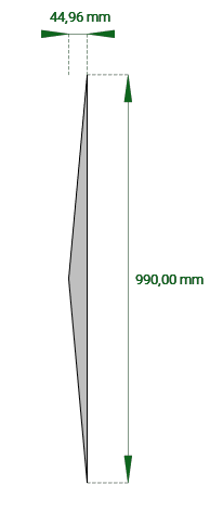 Blechzuschnitt 990/45 Dach