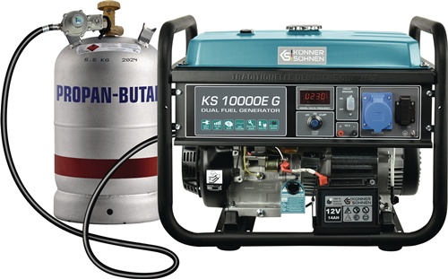 DIMAX Stromerzeuger KS10000E G 7,5 kW Benzin/Gas