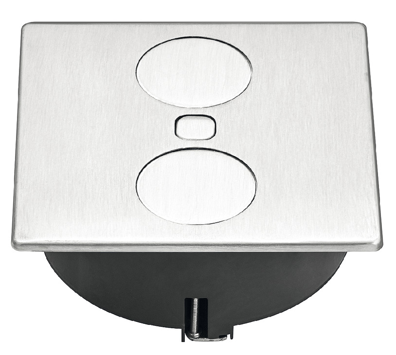 2x 230 V/ Steckdosen-Element mit Abdeckung