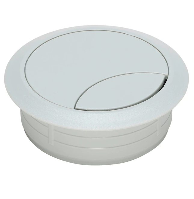 Ø 60 mm Kabeldurchlass rund, zweiteilig | Lichtgrau RAL 7035