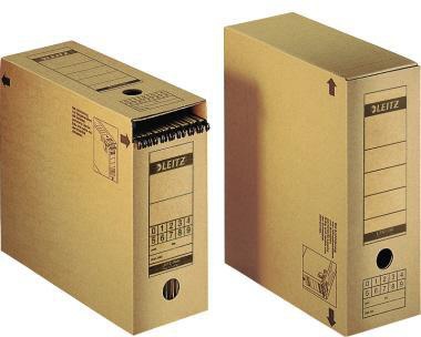 LEITZ Archivbox Leitz Premium 12 x 27,5 x 32,5 cm (B x H x T) DIN A4 mit Archivdruck Wellpappe recycelt/Natronpapier kaschiert