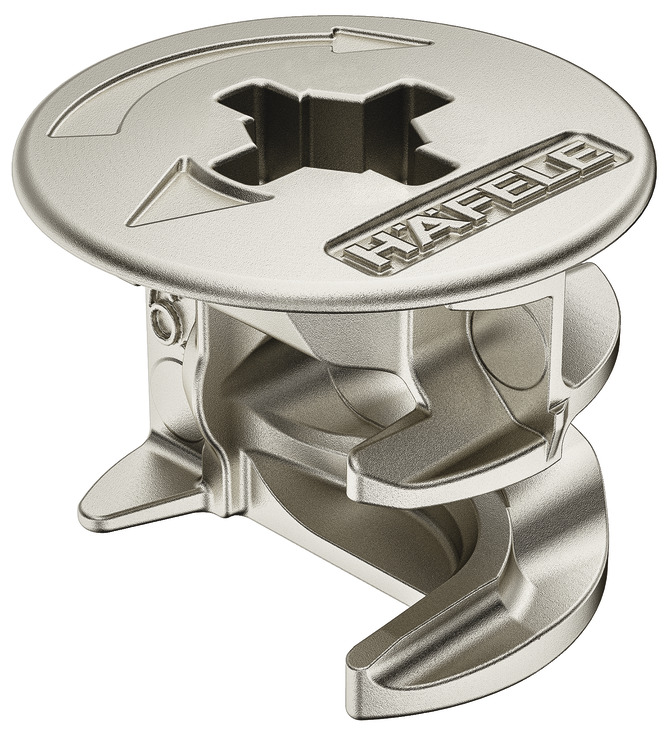 Verbindergehäuse MIT Abdeckrand, Häfele Minifix® 15, Zinkdruckguss