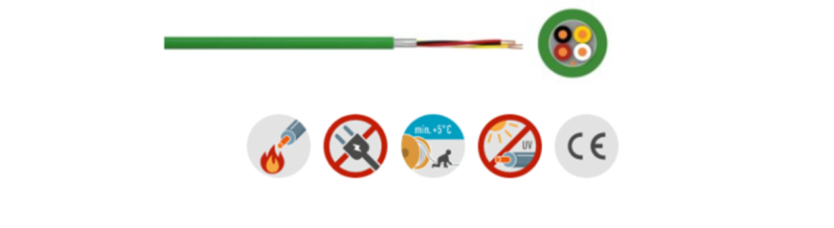 0,8 / 4 Busleitung Faber-KNX (Zuschnitt)