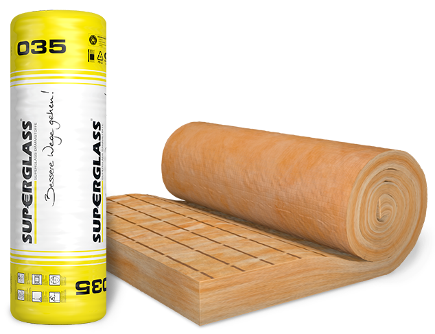 100 mm Superglass Wärmedämmfilz 035 Dicke