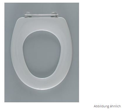WC-Sitz sanibel care 15 A13 ohne Deckel mit Edelstahlscharnierwelle weiß