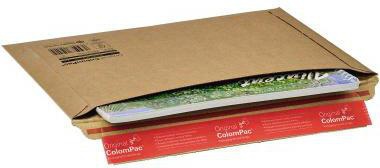 COLOMPAC Versandtasche ColomPac® 270 x 185 x -30 mm (B x H x T) ohne Fenster mit Selbstklebung Wellpappe braun