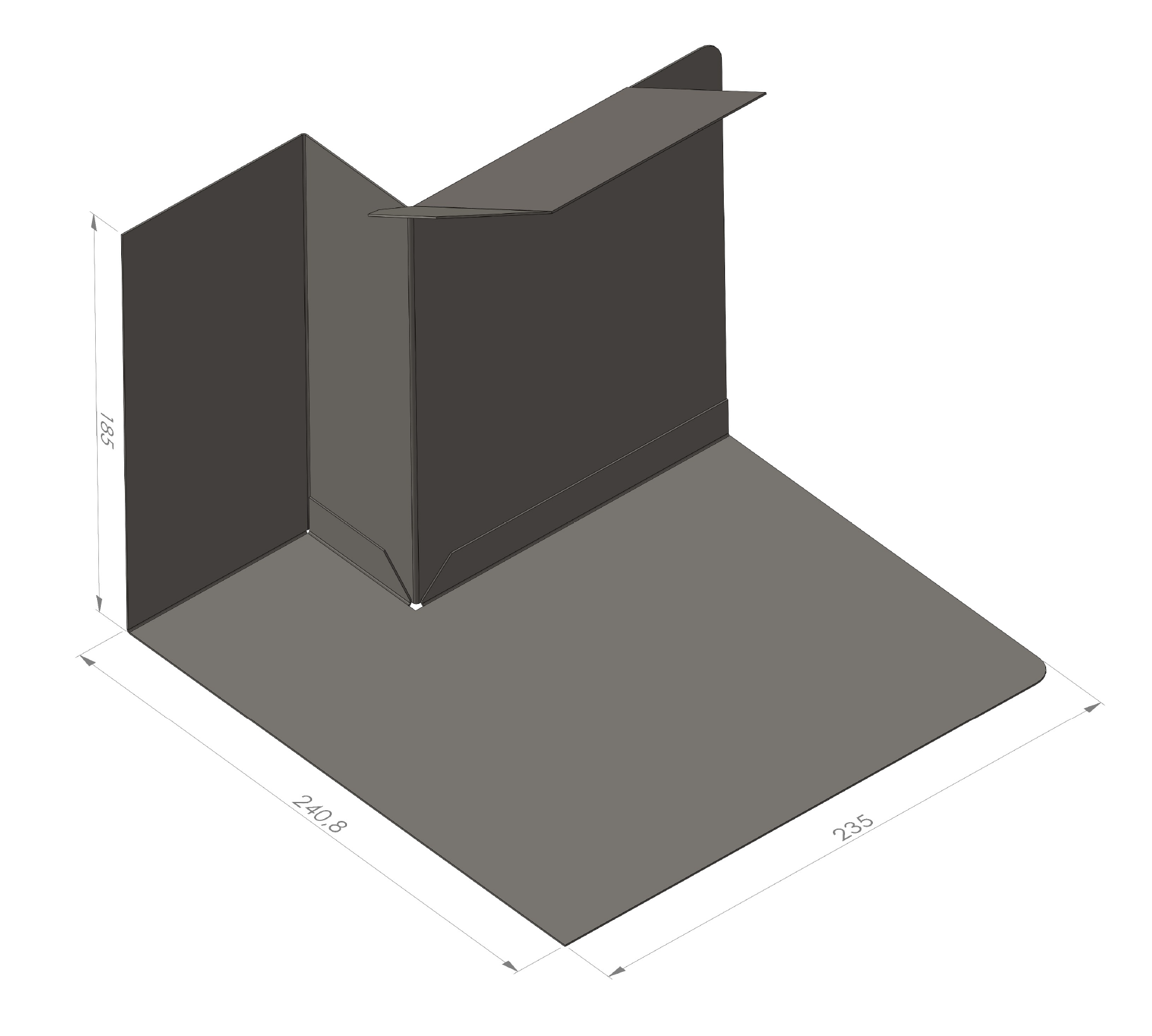 Geschossabdeckung Ecke Kopfseite links