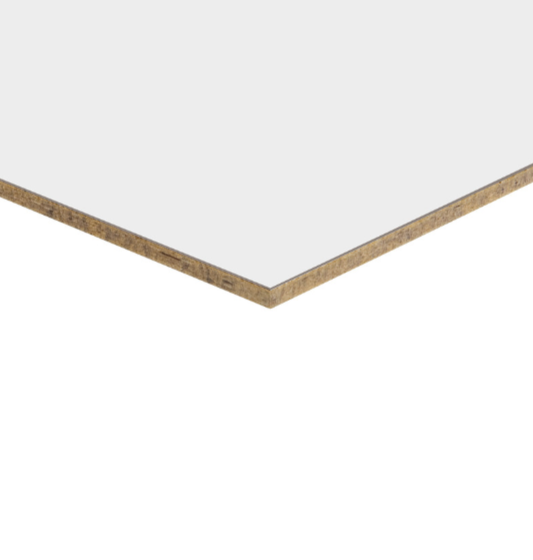 5 mm HDF Hartfaserplatte, einseitig weiß  im Zuschnitt