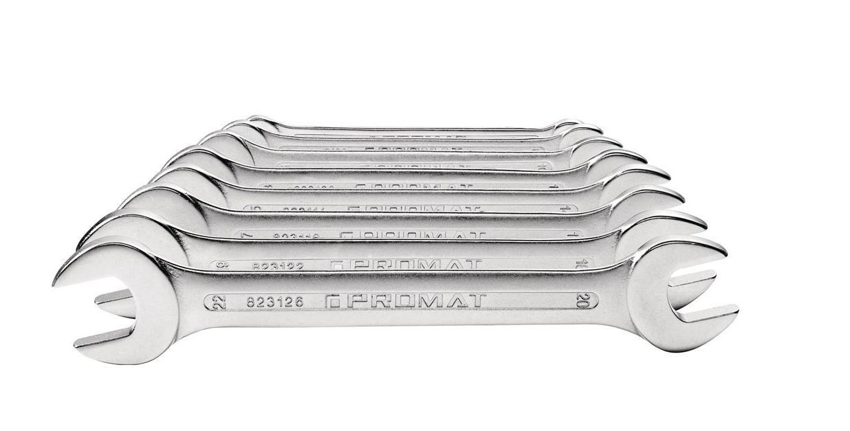 10.-tlg. Doppelmaulschlüsselsatz SW6-27 mm von Promat