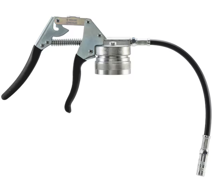 Einhandfettpresse für Schraubkartuschen mit variabler Druckeinstellung direkt am Handgriff