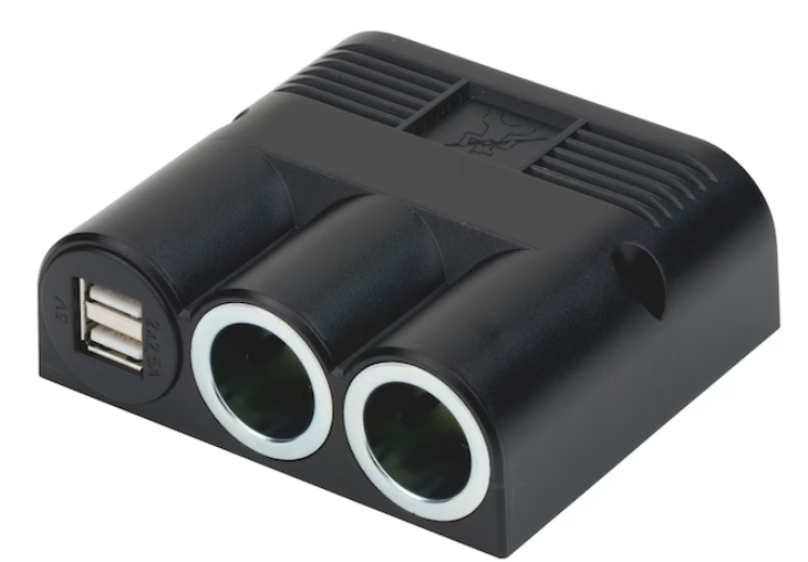 Aufbausteckdose 2-fach mit USB Doppelsteckdose