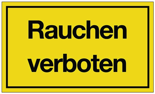 Hinweiszeichen Rauchen verboten L250xB15
