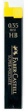 FABER-CASTELL Feinmine Faber-Castell SUPER POLYMER 0,35mm HB schwarz 12 St./Pack.